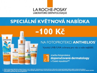 Opalovac ppravky La Roche-Posay po cel kvten se slevou -100 K