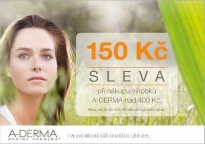 A-DERMA kosmetika - sleva a 150 K na produkt