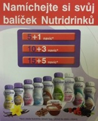 Namchejte si svj balek Nutridrink a dal od ns dostanete ZDARMA.