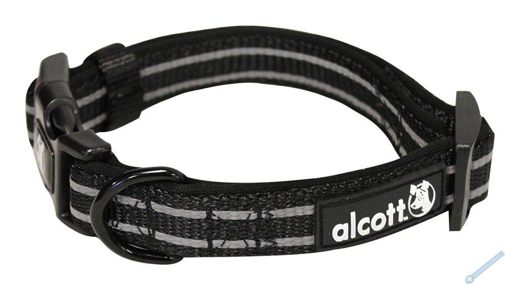 Alcott Reflexní obojek pro psy Adventure černý velikost M