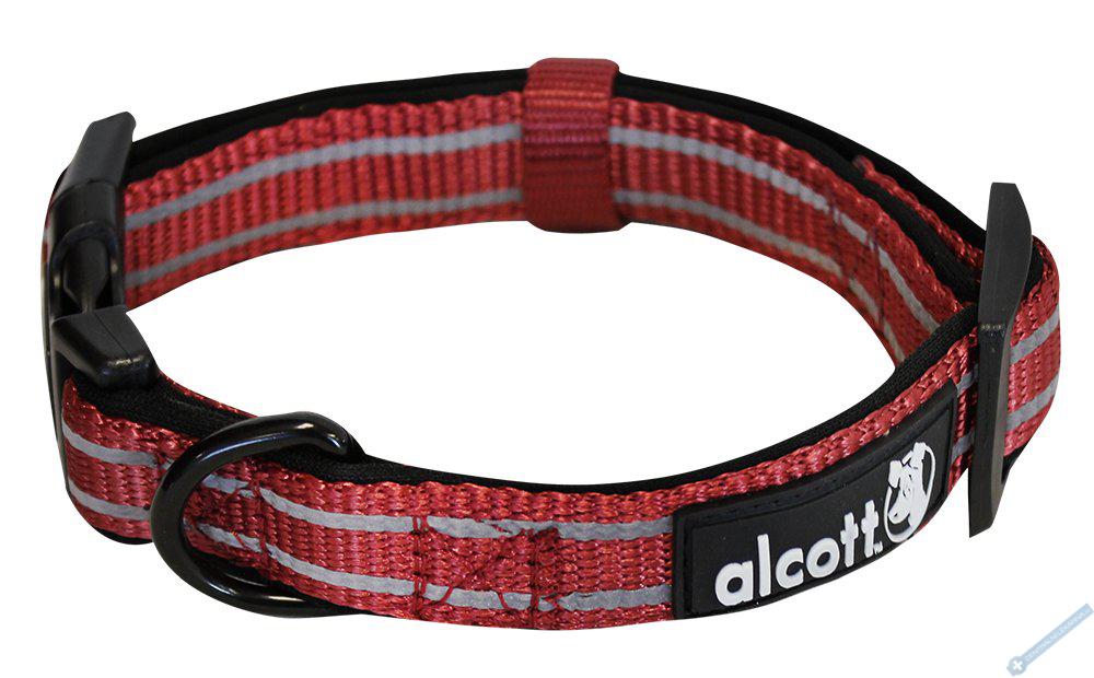 Alcott Reflexní obojek pro psy Adventure červený velikost L