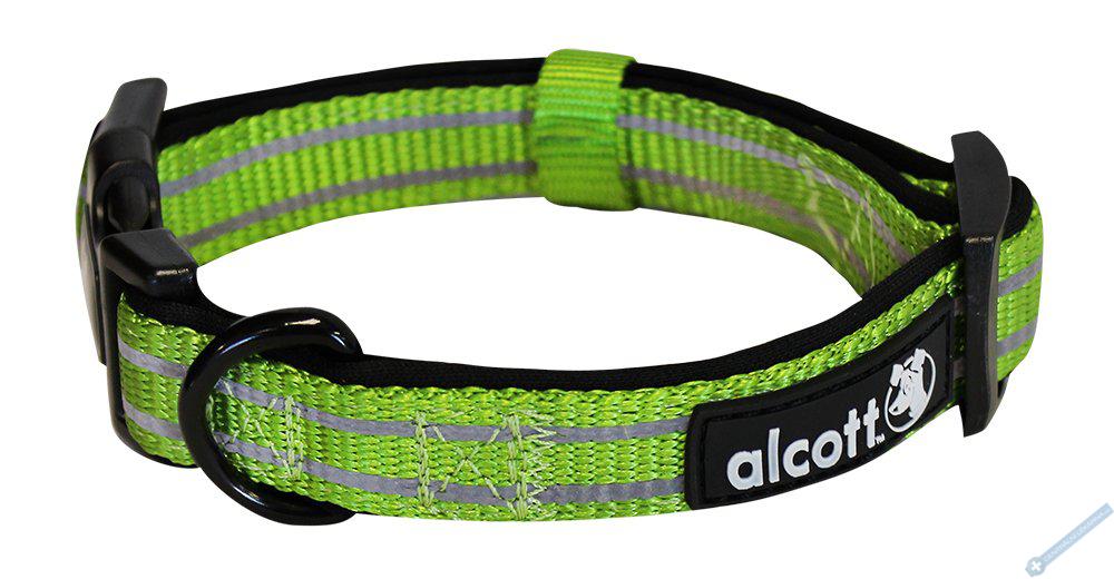 Alcott Reflexní obojek pro psy Adventure zelený velikost S