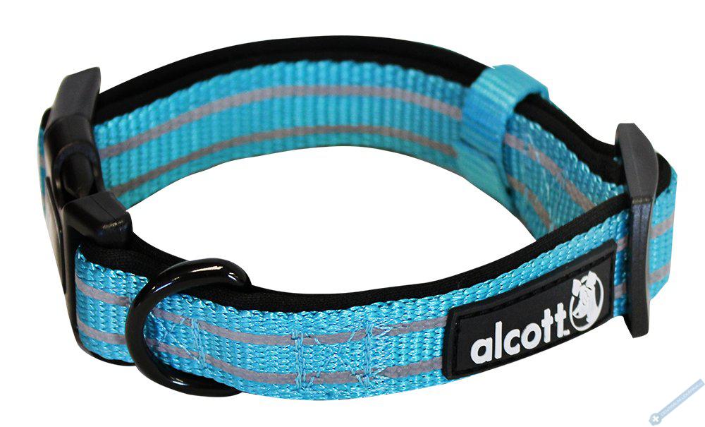 Alcott Reflexní obojek pro psy Adventure modrý velikost M