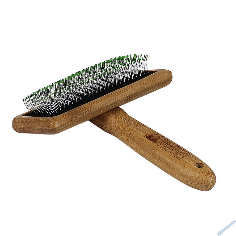 Bamboo Groom Velký jemný kartáč s nerezovými hroty, Finišák