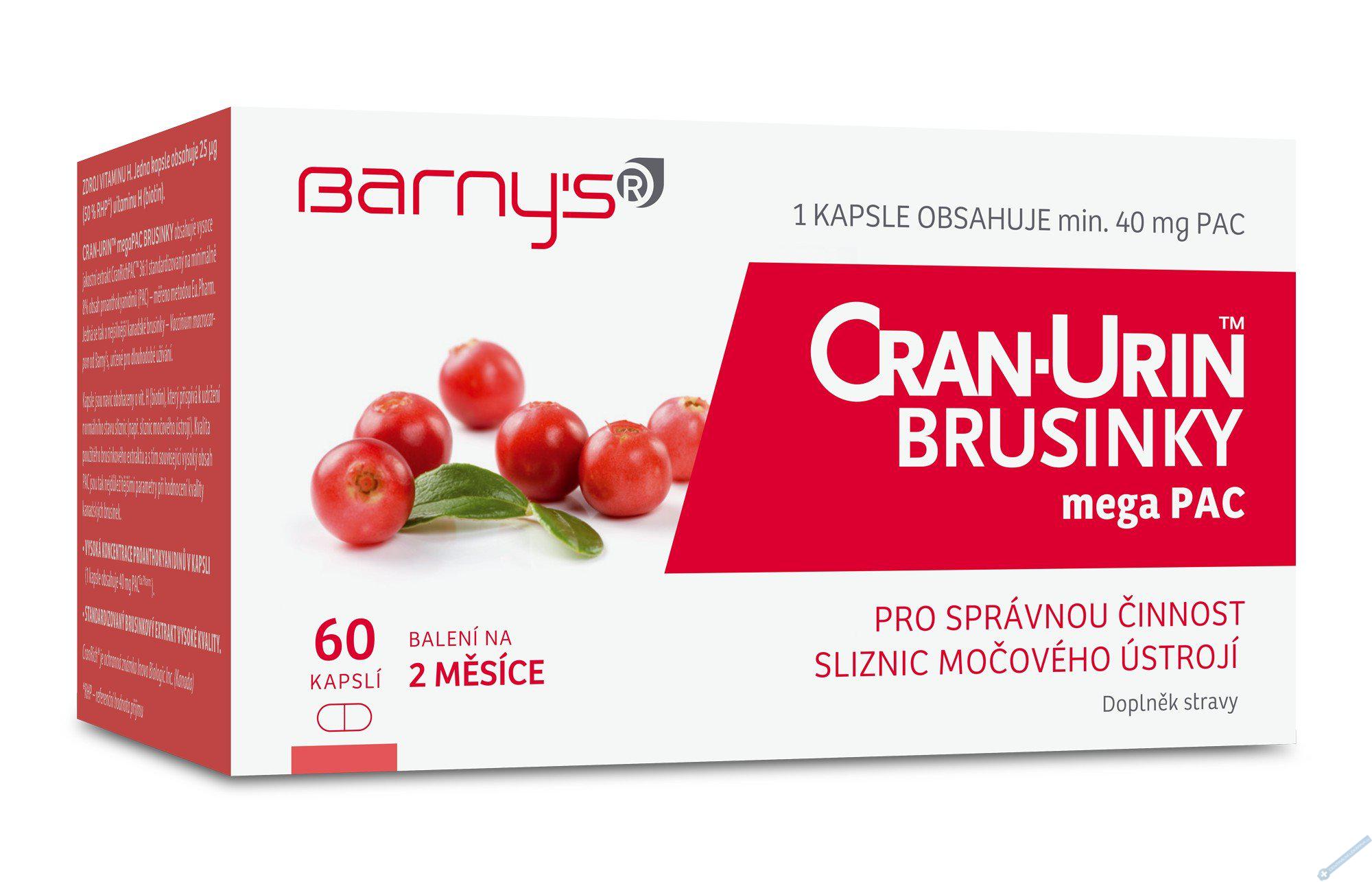 Barny's Cran-Urin megaPAC brusinky 60 kapsl