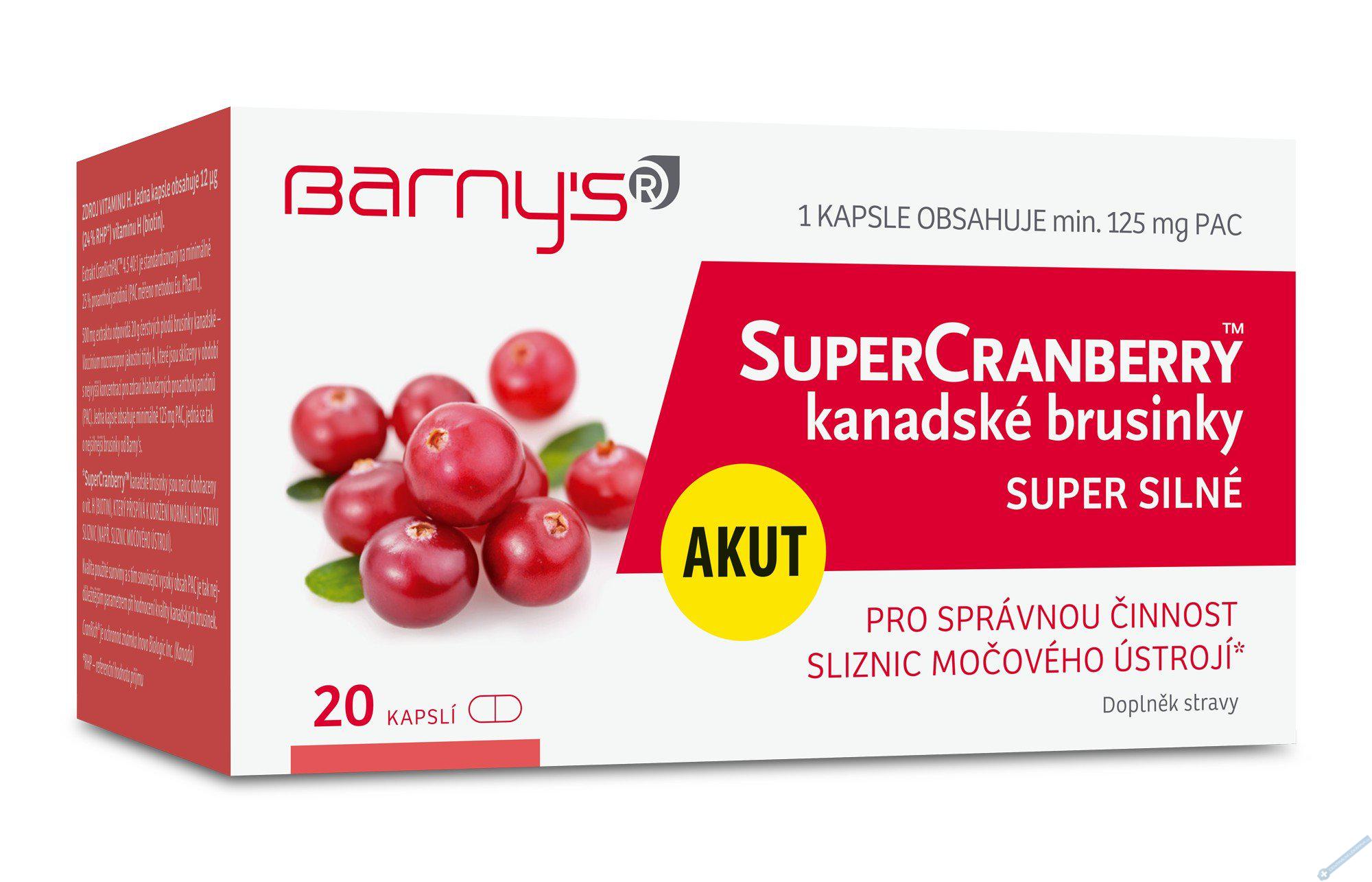 Barny's SuperCranberry kanadsk brusinky SUPER SILN 20 kapsl