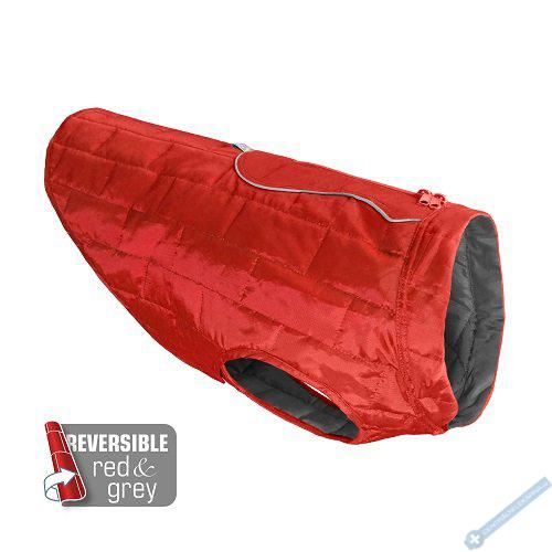 Kurgo® Loft Nepromokavá bunda pro psy Chili Red/Charcoal XS