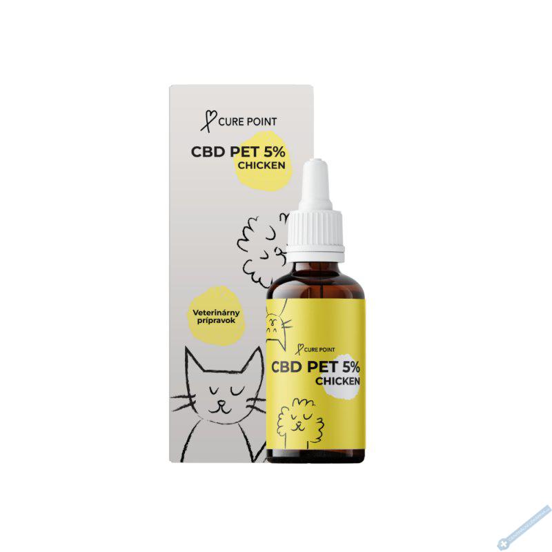 Cure Point CBD PET 5% Olej pro psy Chicken 10ml