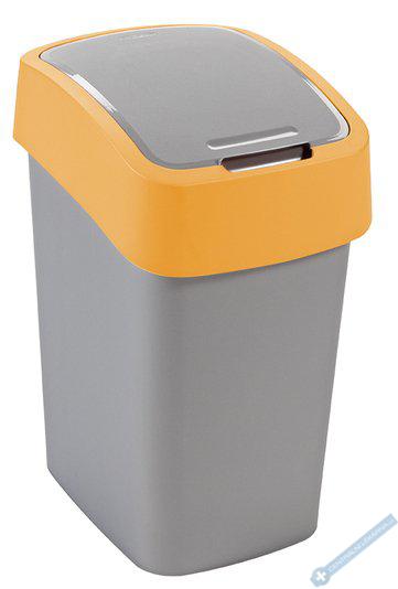 CURVER Flip Bin Odpadkový koš Stříbrná/žlutá 25l