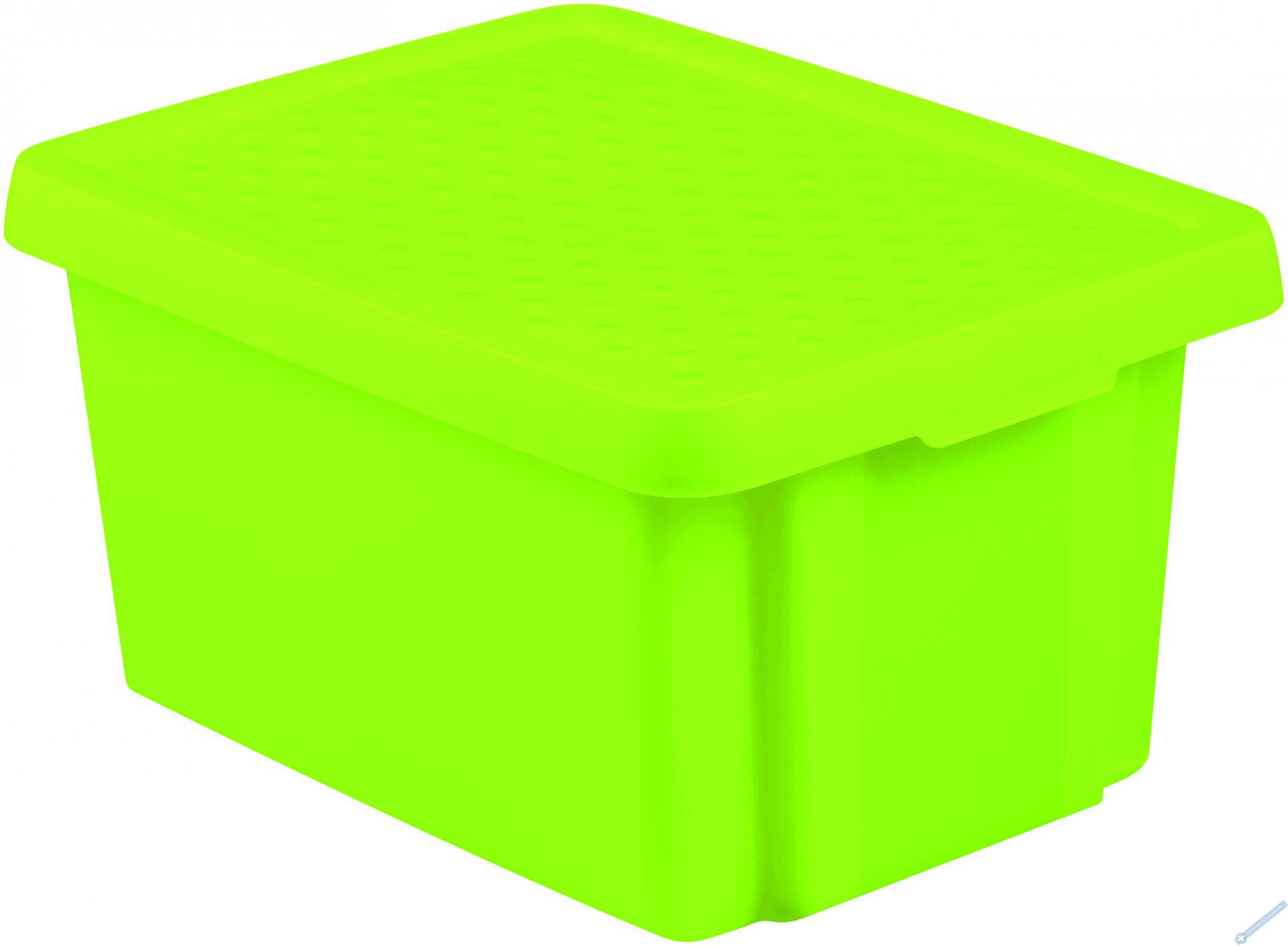 CURVER Essentials Úložný box s víkem Zelená 16l