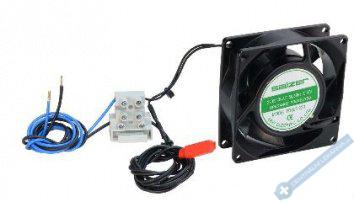 Ventiltor s termostatem 45C pro uzamykateln skky na DVR / NVR rekordry