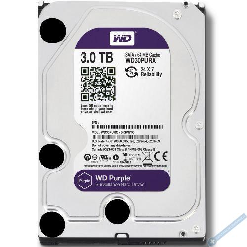 HDD Western Digital PURPLE pro kamerové systémy - 3TB