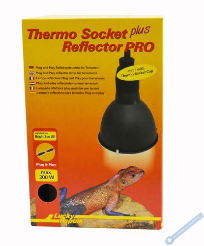 Lucky Reptile Thermo Socket plus Reflector "Plug and Play" Mal bl s konektorem, V.20 x ?14 cm