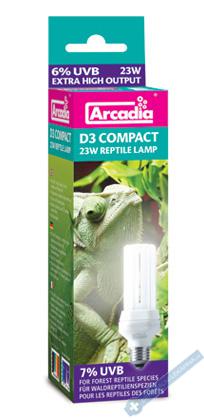 Arcadia D3 Compact Reptile Lamp 23W 7. 0 UVB