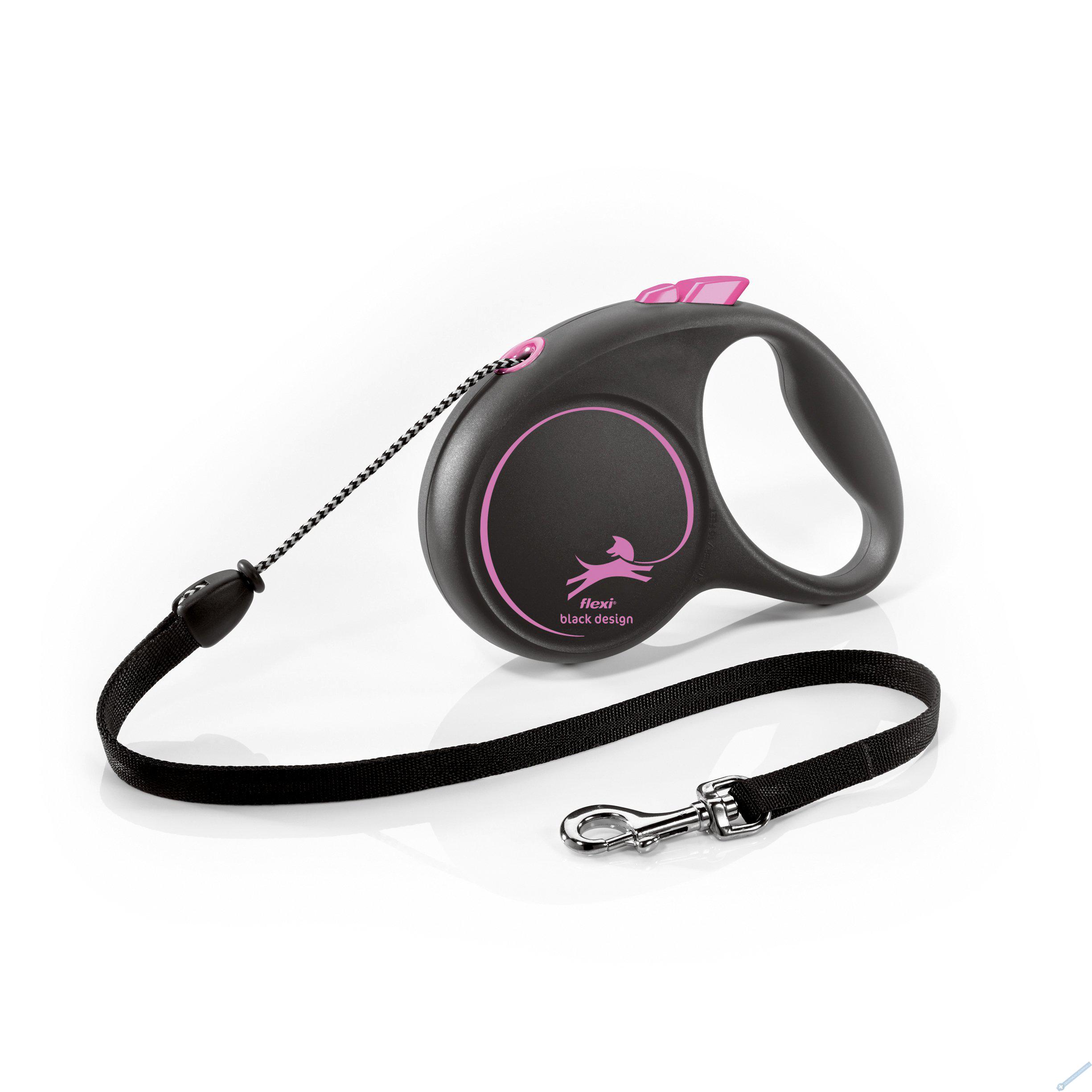 Flexi Vod�tko Black Design M lanko 5m �erno-r��ov�