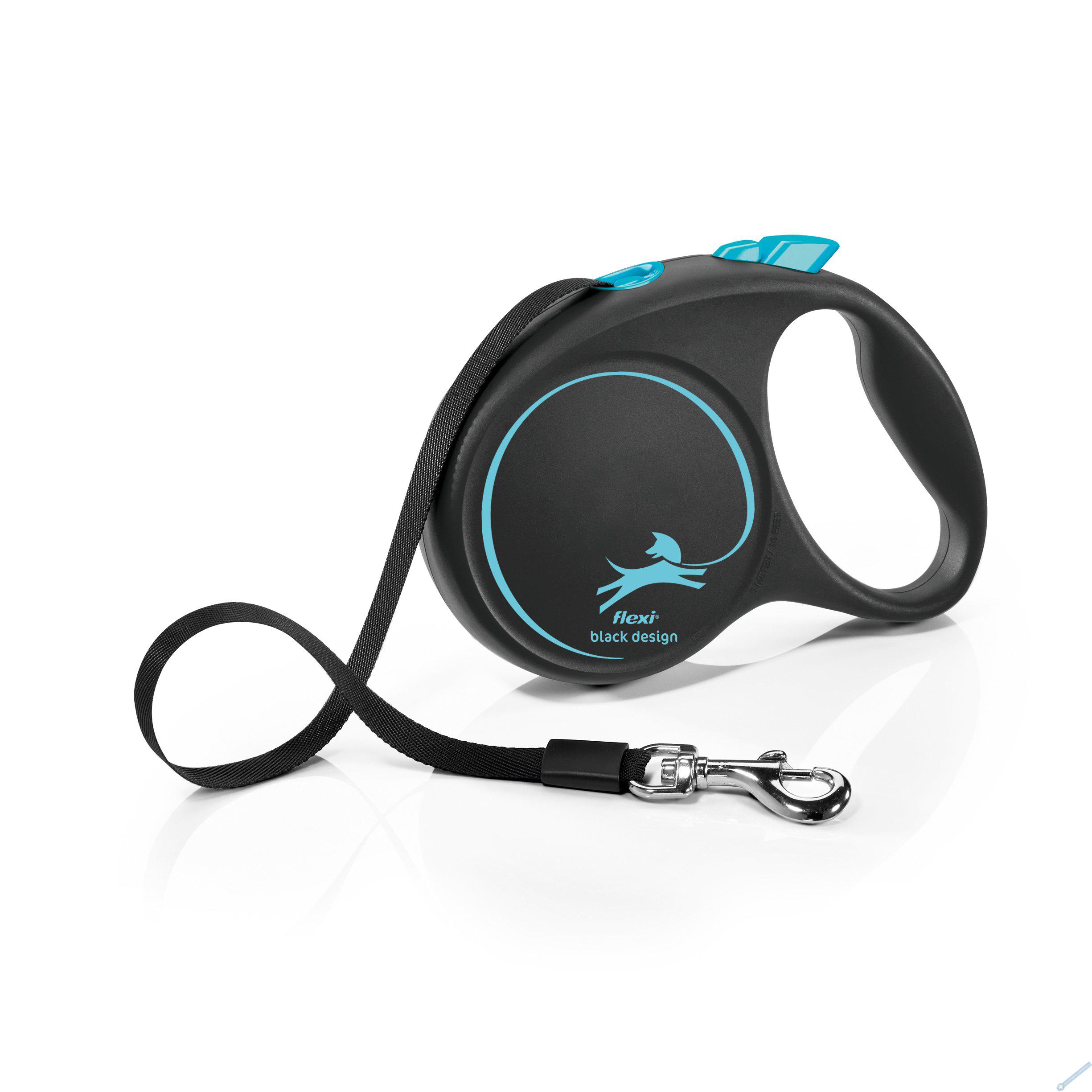 Flexi Vod�tko Black Design L p�sek 5m �erno-modr�