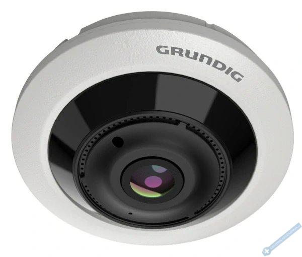 12 Mpix venkovn dome IP kamera (ryb oko) s IR psvitem, kompres H. 265, WDR a mikrofonem + reproduktorem