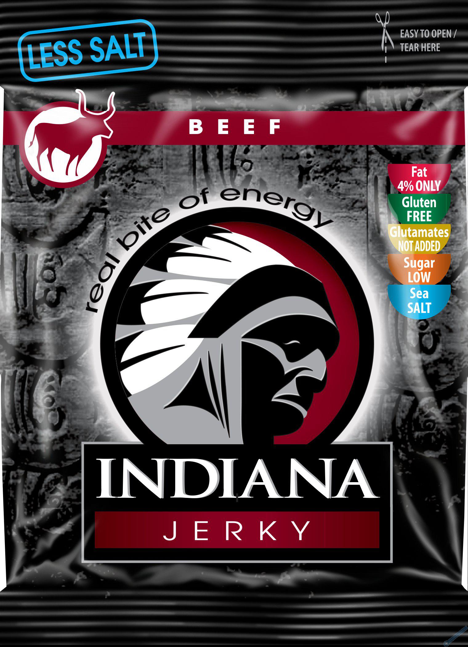 INDIANA Jerky hovz Less Salt 25g