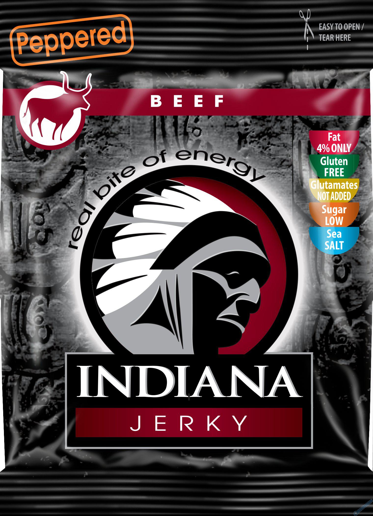 INDIANA Jerky hovz Peppered 25g