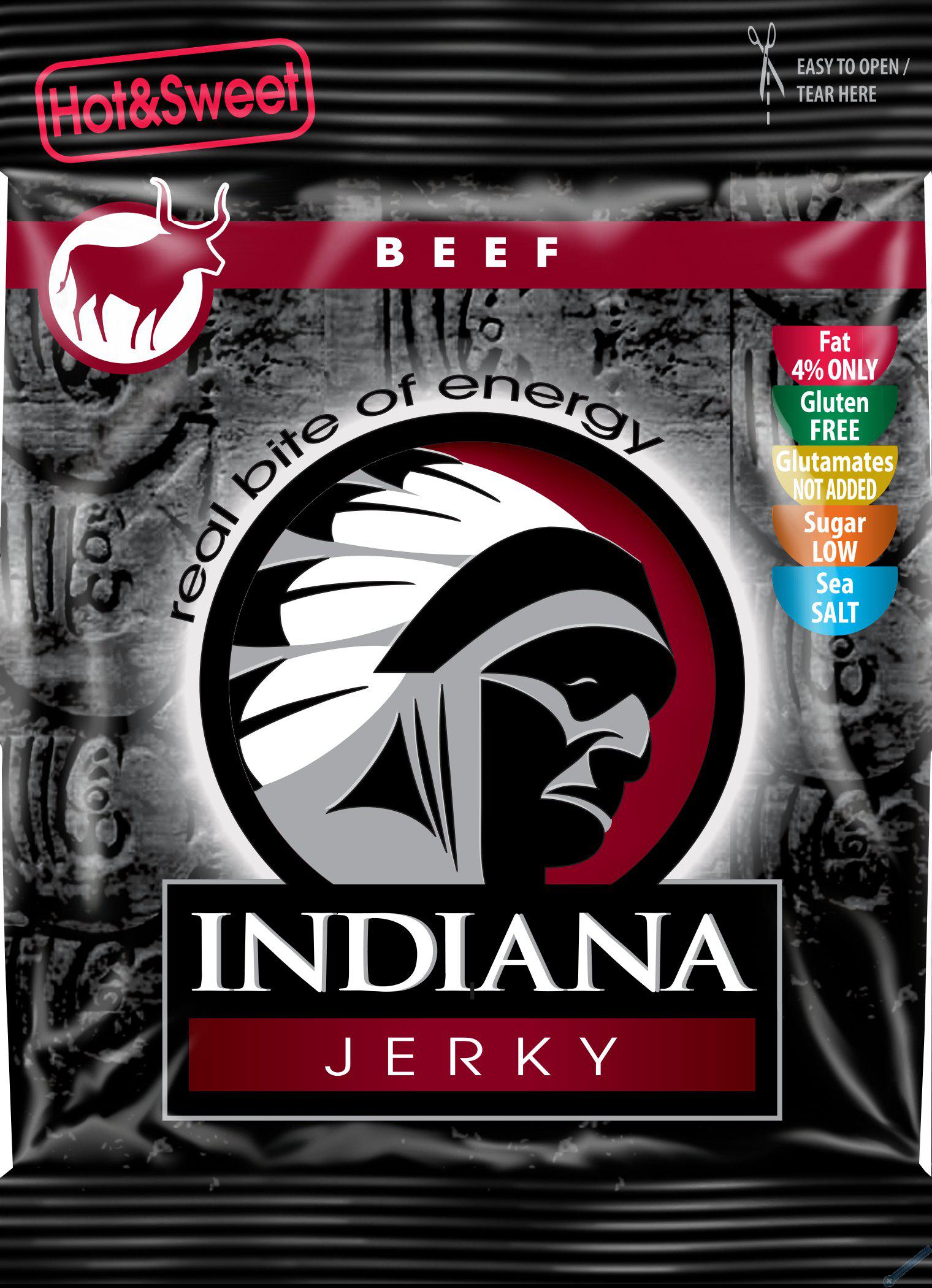 INDIANA Jerky hovz Hot & Sweet 25g