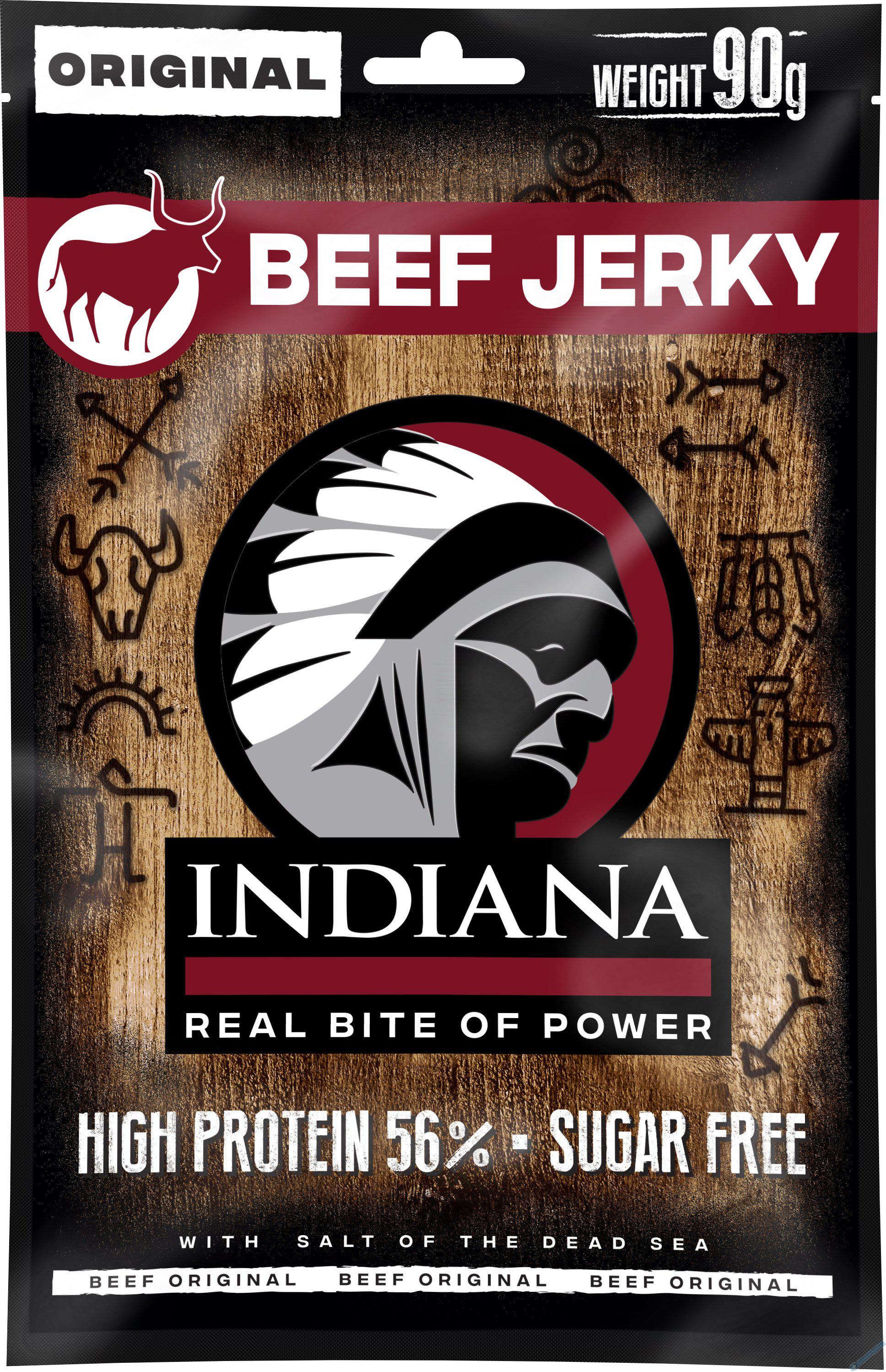 INDIANA Jerky hovězí Original ZIP 90g