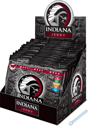 INDIANA Jerky hovězí Original 600g - display