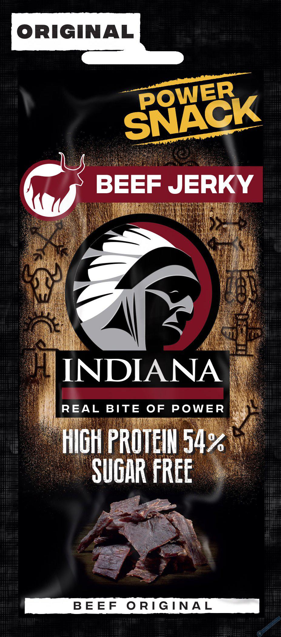 INDIANA Jerky hovz Power Snack Original 12g