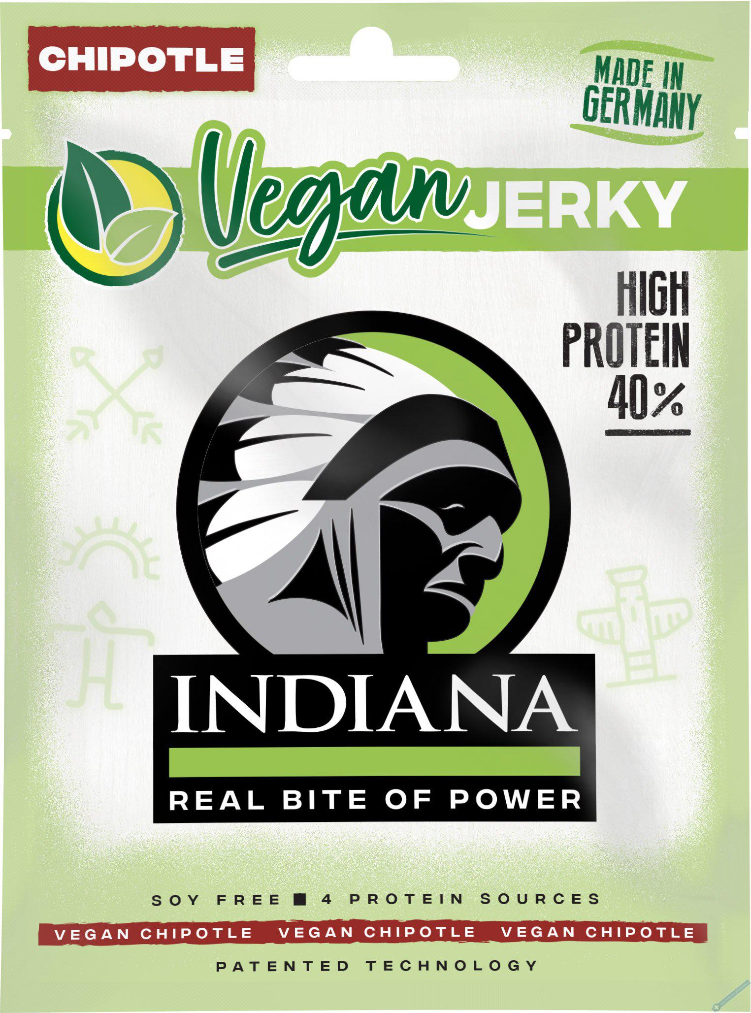 INDIANA Vegan Jerky Hot & Sweet Chipotle 25g