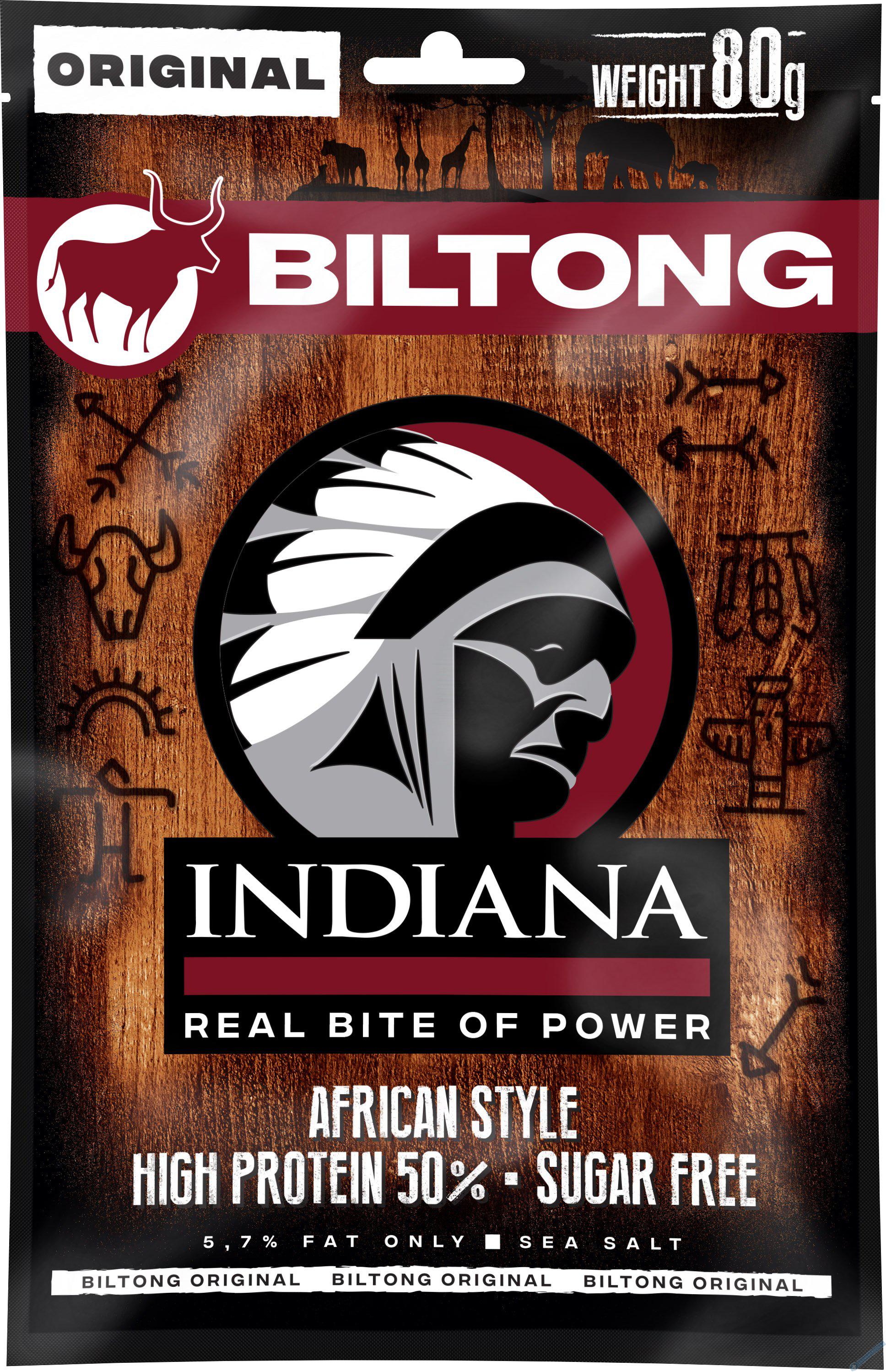 INDIANA Biltong hovězí Original 80g