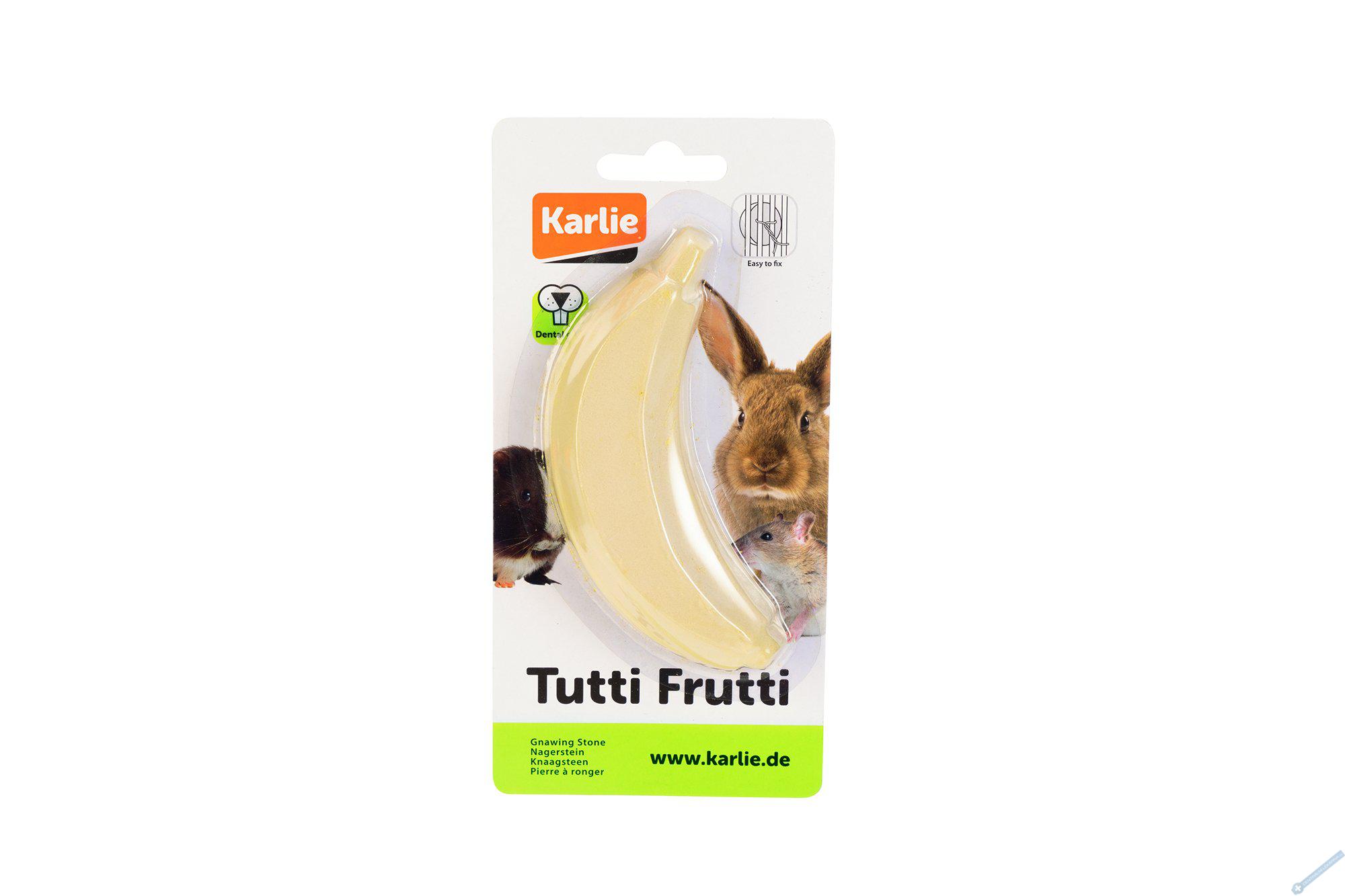 Karlie Tutti Frutti Minerální kámen pro hlodavce Banán 50g