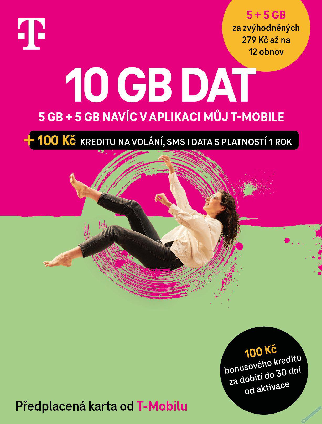 T-Mobile Pedplacen karta 10GB