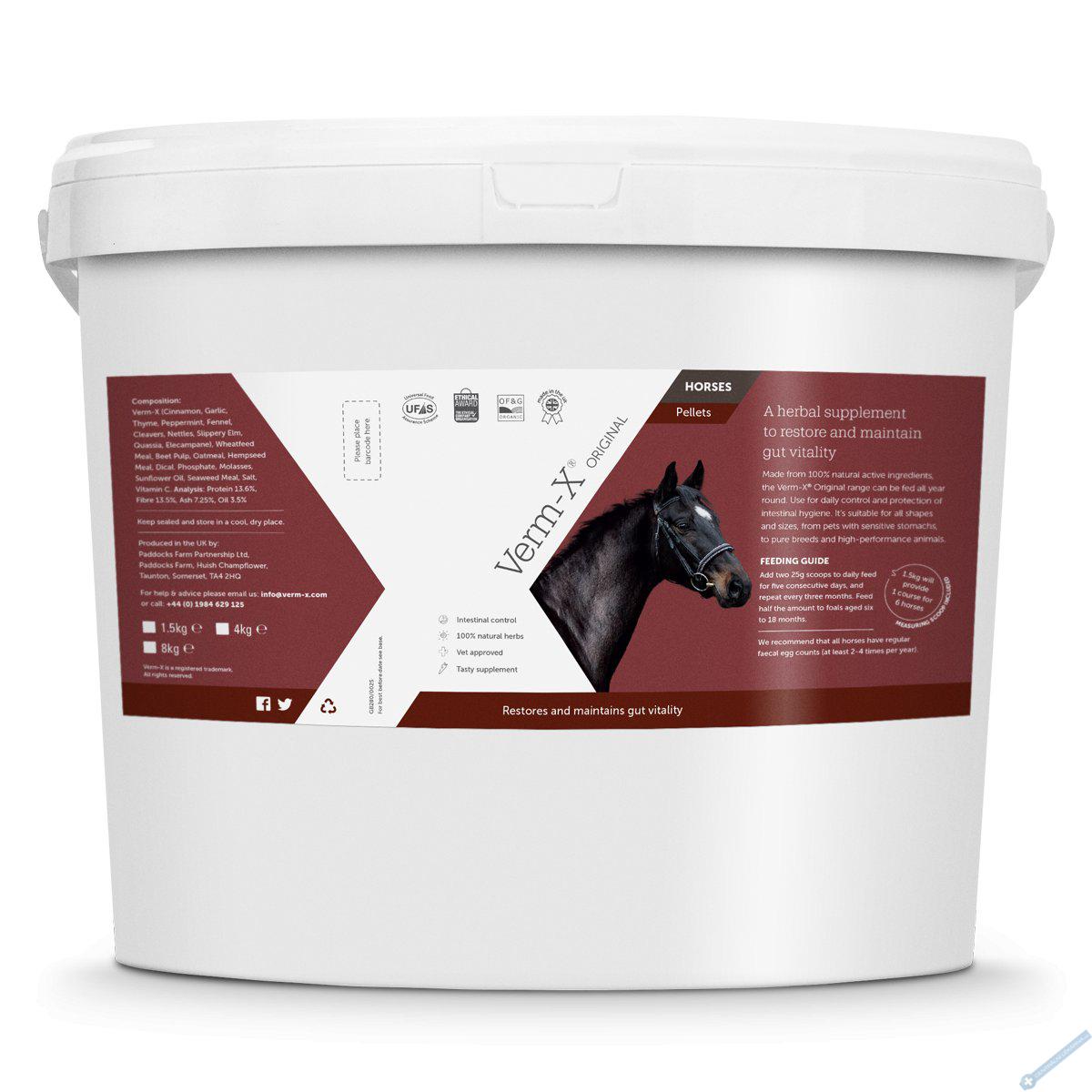 Verm-X Prodn pelety proti stevnm parazitm pro kon 4kg