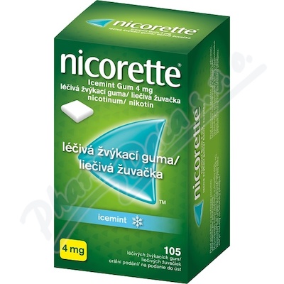 Nicorette Icemint Gum 4mg liv vkac guma 105