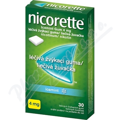 Nicorette Icemint Gum 4mg liv vkac guma 30
