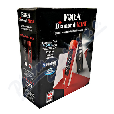 Glukometr FORA Diamond MINI bluetooth (erven)