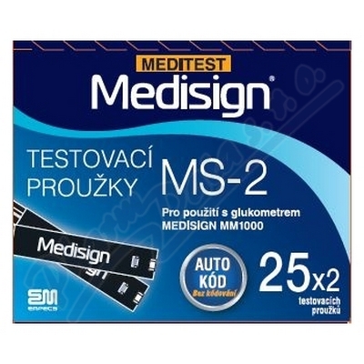 Prouky Testovac Meditest Medisign MS-2 50ks