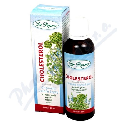 Kapky bylinn Cholesterol Dr.Popov 50ml