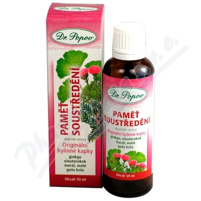 Dr.Popov Kapky bylinn Pam-soustedn 50ml