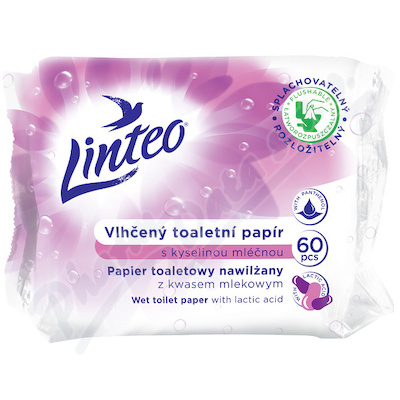 Vlhen toaletn papr LINTEO s kys.mlnou 60ks