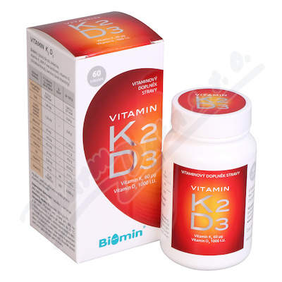 Vitamin K2+Vitamin D3 1000 I.U. 60tob. Biomin