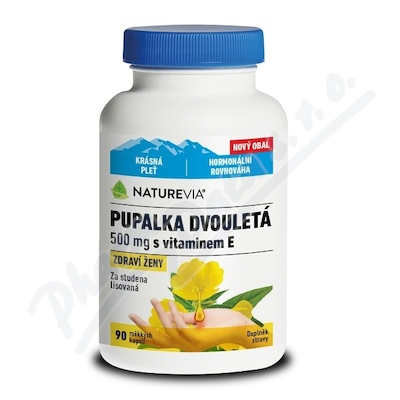 NatureVia Pupalka dvoulet 500mg s vit.E cps.90