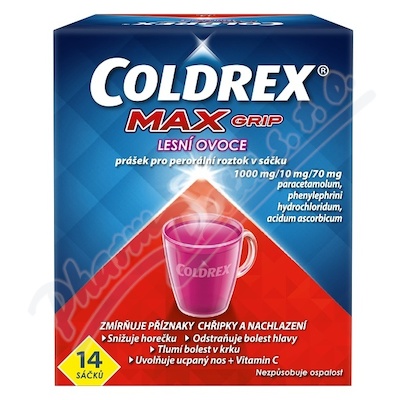 Coldrex MAXGrip Lesn ovoce 1000-10-70mg scc.14 II