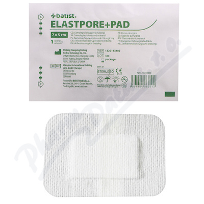 ELASTPORE+PAD nplast samolep.steriln 7x5cm 1ks