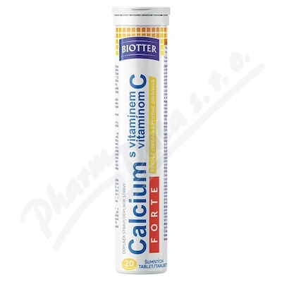 Biotter Calcium Forte s vit.C citrn 20ks um.tbl.