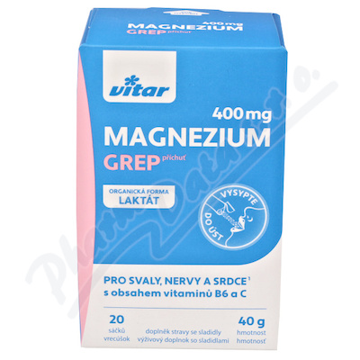 VITAR Magnzium 400mg+vit.B6+vit.C grep s. 20x2g