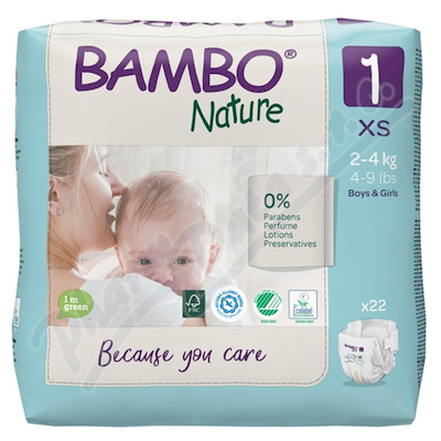 Bambo Nature 1 dtsk plenkov kalhotky 2-4kg 22ks