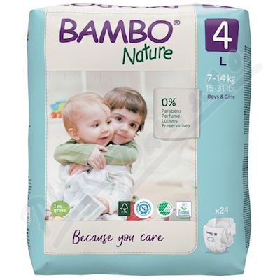 Bambo Nature 4 dts.plenkov kalhotky 7-14kg 24ks