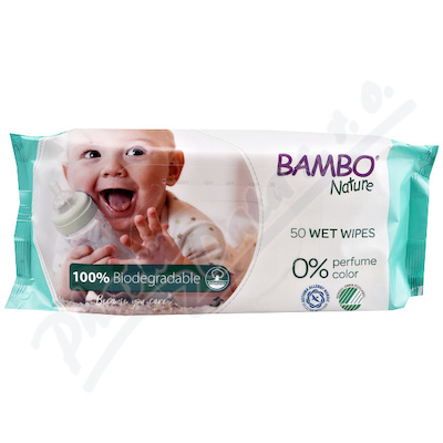 Bambo Nature biodegradabiln dtsk ubrousky 50 ks