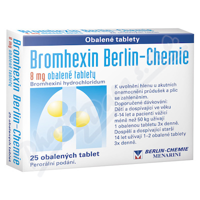 Bromhexin 8 drg.25x8mg Berlin-Chemie