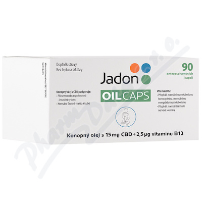 Jadon oil caps CBD s konop.olej.15mgCBD+B12 cps.90